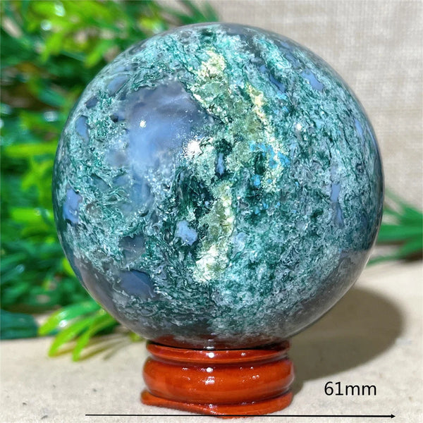 Green Moss Agate Ball-ToShay.org
