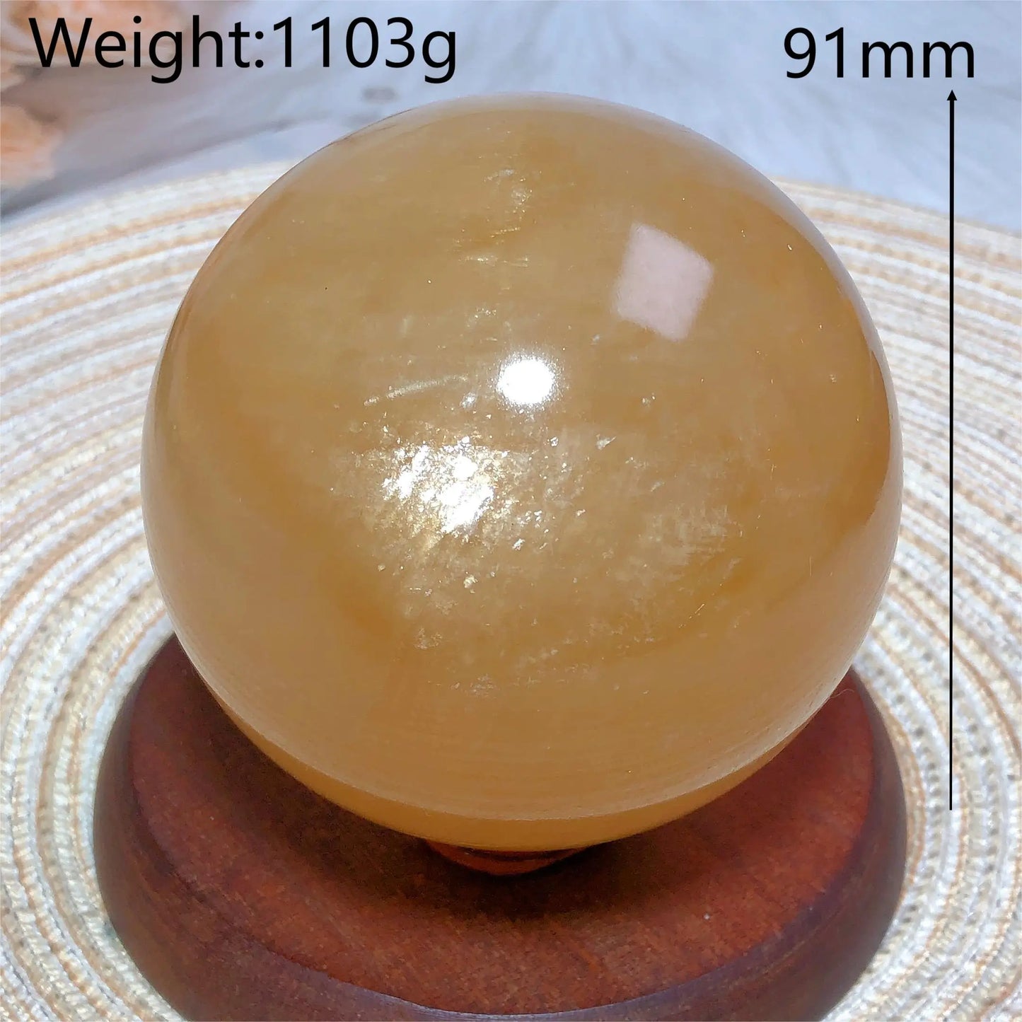 Yellow Honey Calcite Ball-ToShay.org
