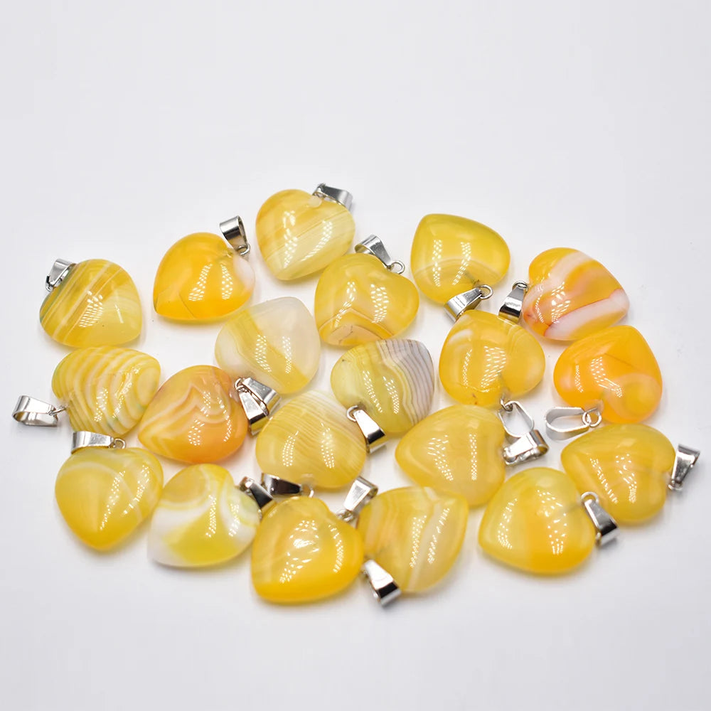 Mixed Crystal Heart Pendants-ToShay.org