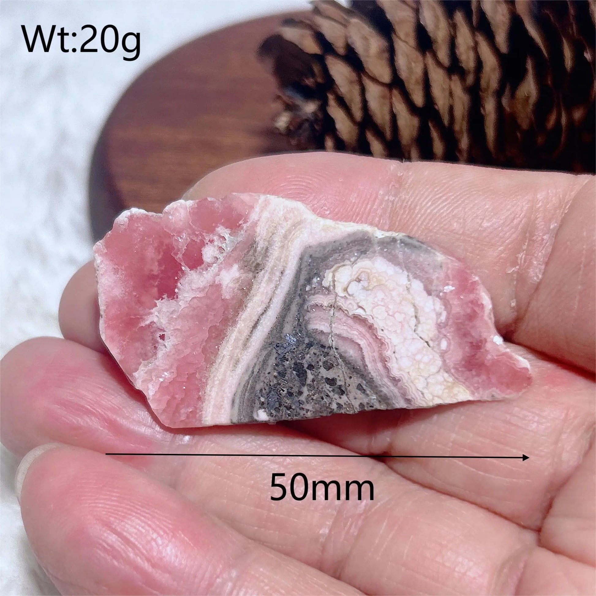 Pink Rhodochrosite Slab-ToShay.org
