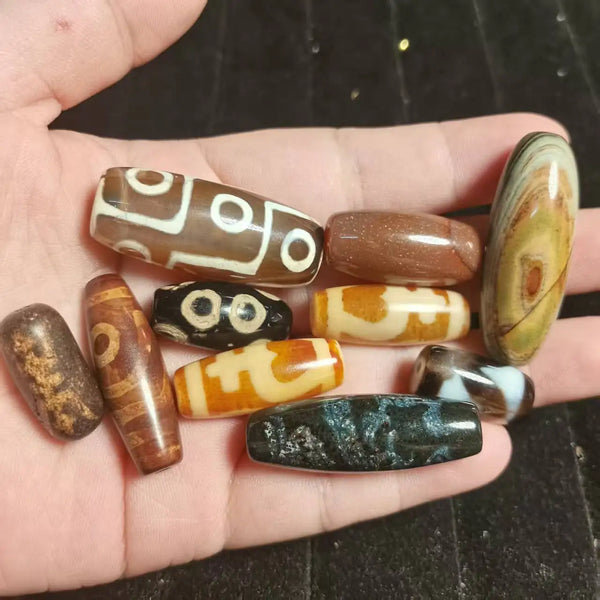 Tibetan Eyes Agate Dzi Beads-ToShay.org