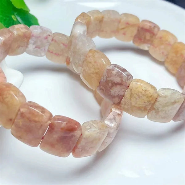 Yellow Flower Agate Bangle-ToShay.org