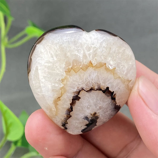 Black Agate Geode Heart-ToShay.org