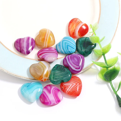 Mixed Stripe Agate Hearts-ToShay.org