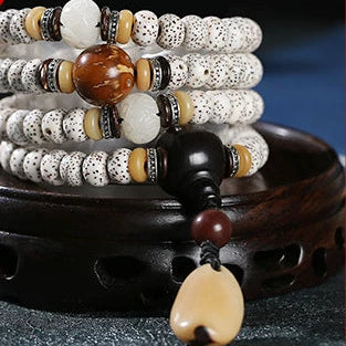 White Star Moon Bodhi Beads-ToShay.org