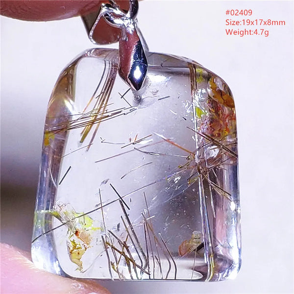 Gold Rutilated Quartz Pendant-ToShay.org