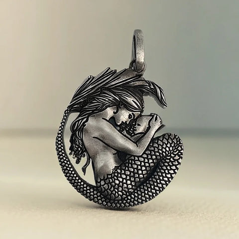 Silver Mermaid Pendant-ToShay.org