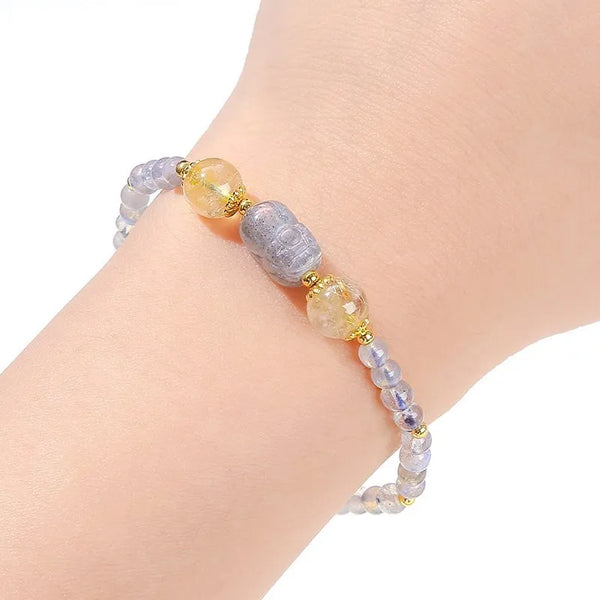 Grey Moonstone Pixiu Bracelet-ToShay.org