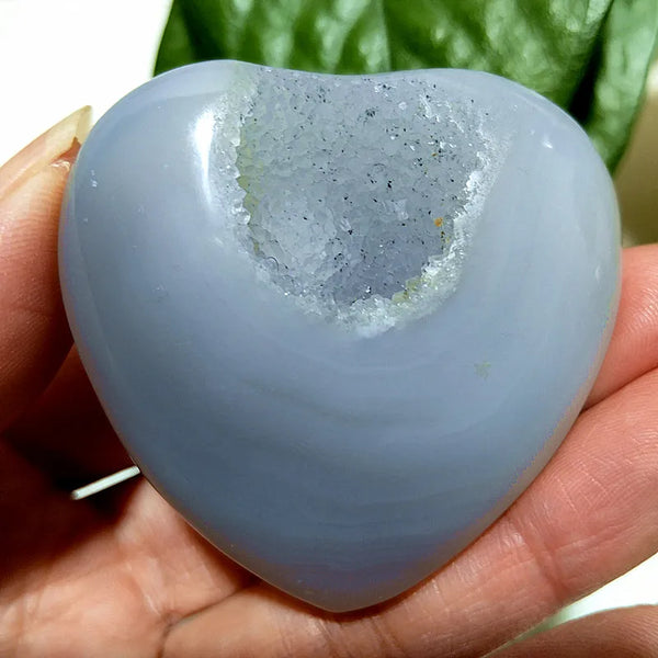 Grey Drusy Agate Heart-ToShay.org