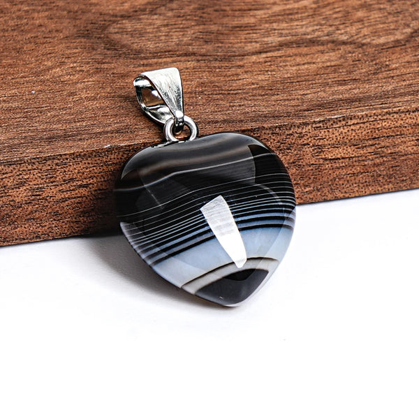 Black Striped Agate Hearts-ToShay.org