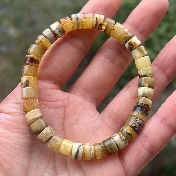 Yellow Amber Bead Bracelets-ToShay.org