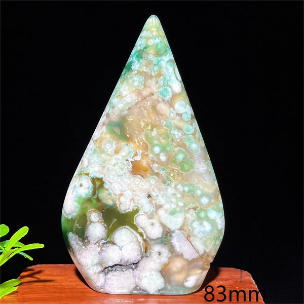 Green Flower Agate Flame-ToShay.org