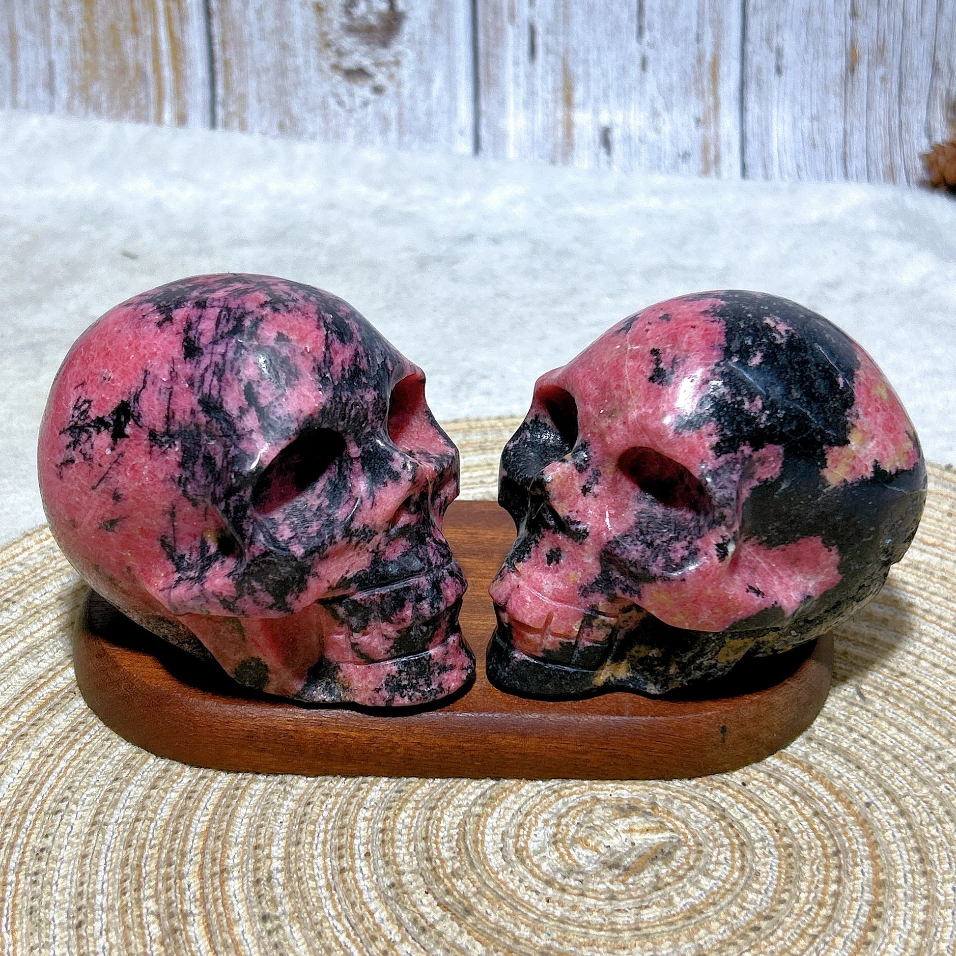 Pink Rhodonite Skull-ToShay.org
