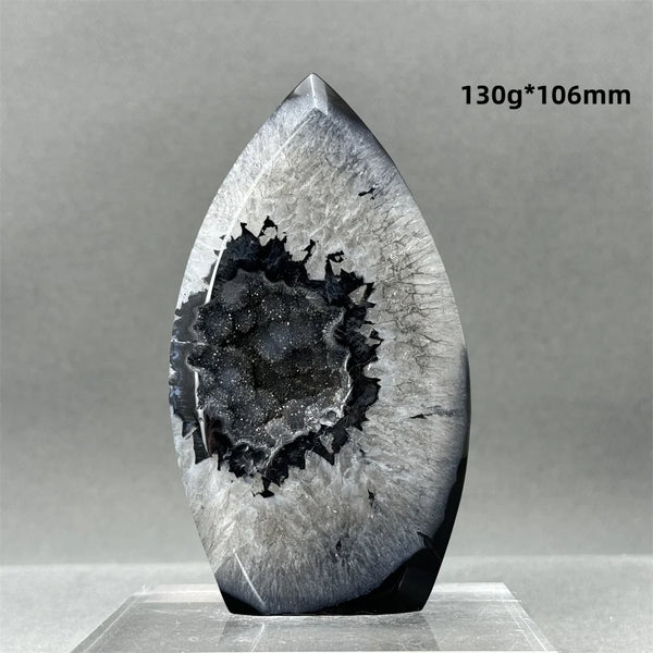 Black Agate Geode Torch-ToShay.org
