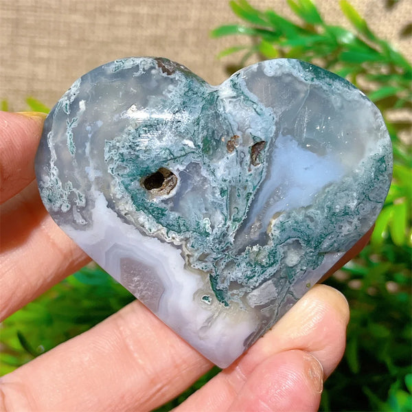 Green Moss Agate Heart-ToShay.org