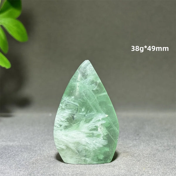 Green Feather Fluorite Torch-ToShay.org