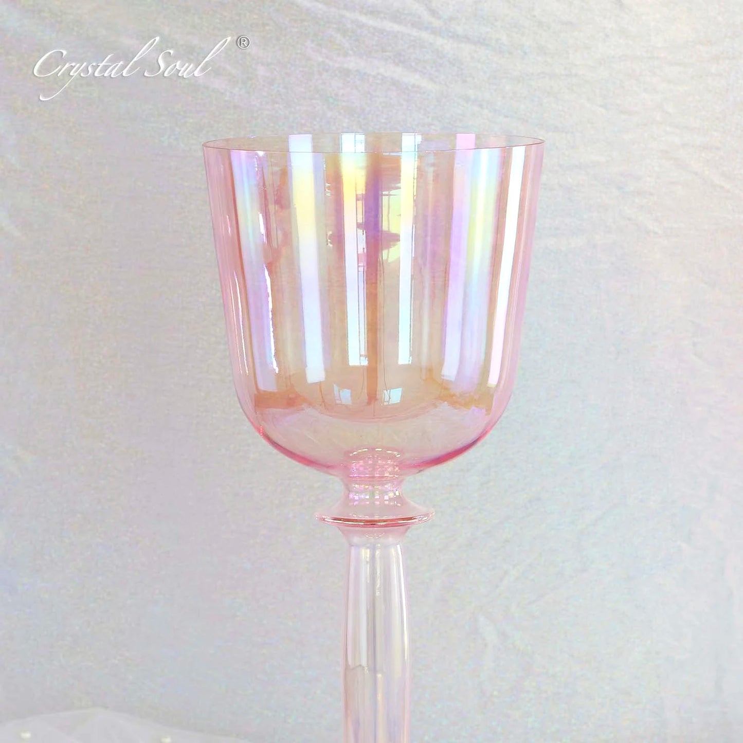 CrystalSoul 432Hz pink Double Headed Crystal Chalice Holy Grail Perfect Pitch Customized Tone-ToShay.org