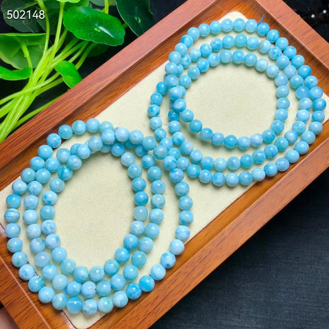 Blue Larimar Bead Bracelet-ToShay.org