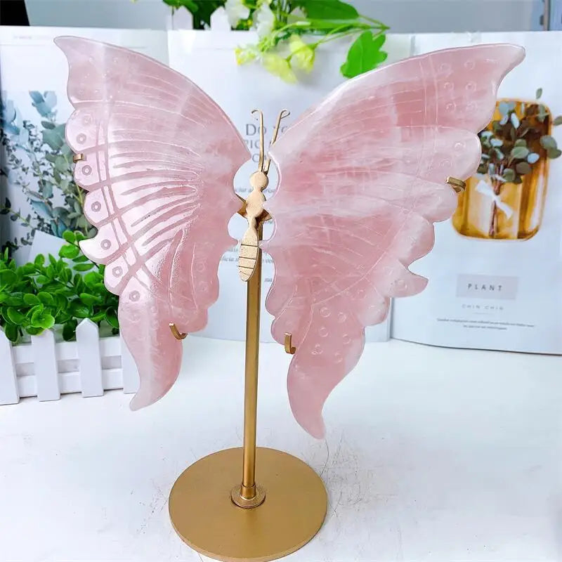 Pink Rose Quartz Butterfly-ToShay.org