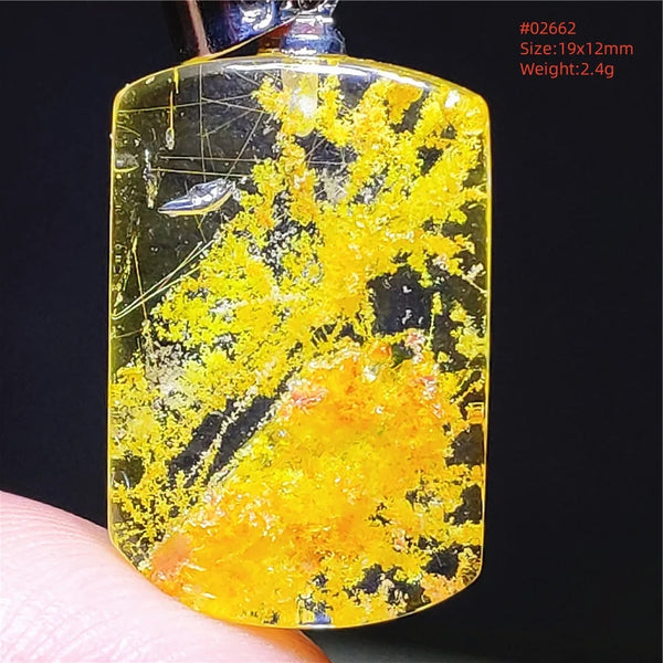 Gold Rutilated Quartz Pendant-ToShay.org