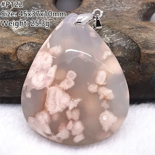 Pink Cherry Agate Pendant-ToShay.org