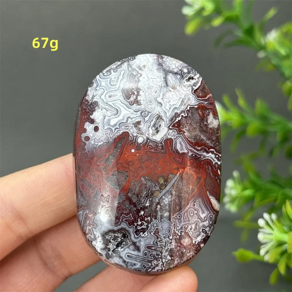 Red Agate Palm Stone-ToShay.org