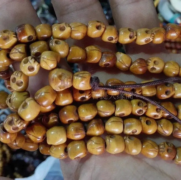 Tibetan Yak Bone Skull Beads-ToShay.org