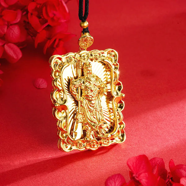 Gold Guan Yu Pendant-ToShay.org