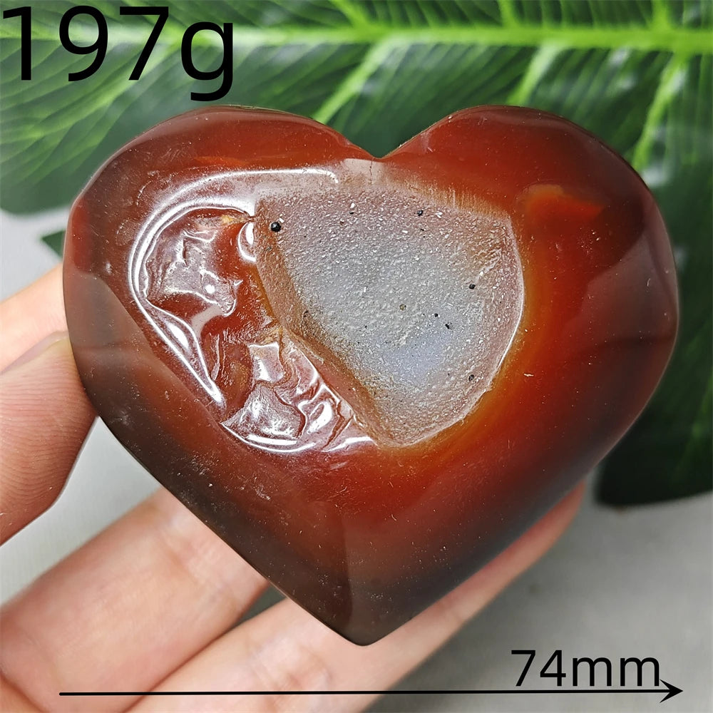 Red Agate Geode Heart-ToShay.org