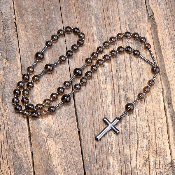 Brown Smoky Quartz Rosary-ToShay.org