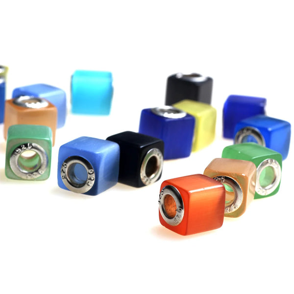 Mixed Cats Eye Glass Beads-ToShay.org