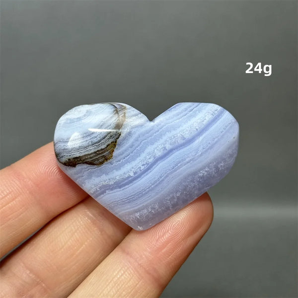 Blue Lace Crystal Heart-ToShay.org