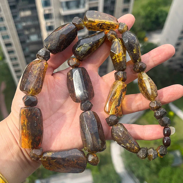 Yellow Amber Necklace-ToShay.org