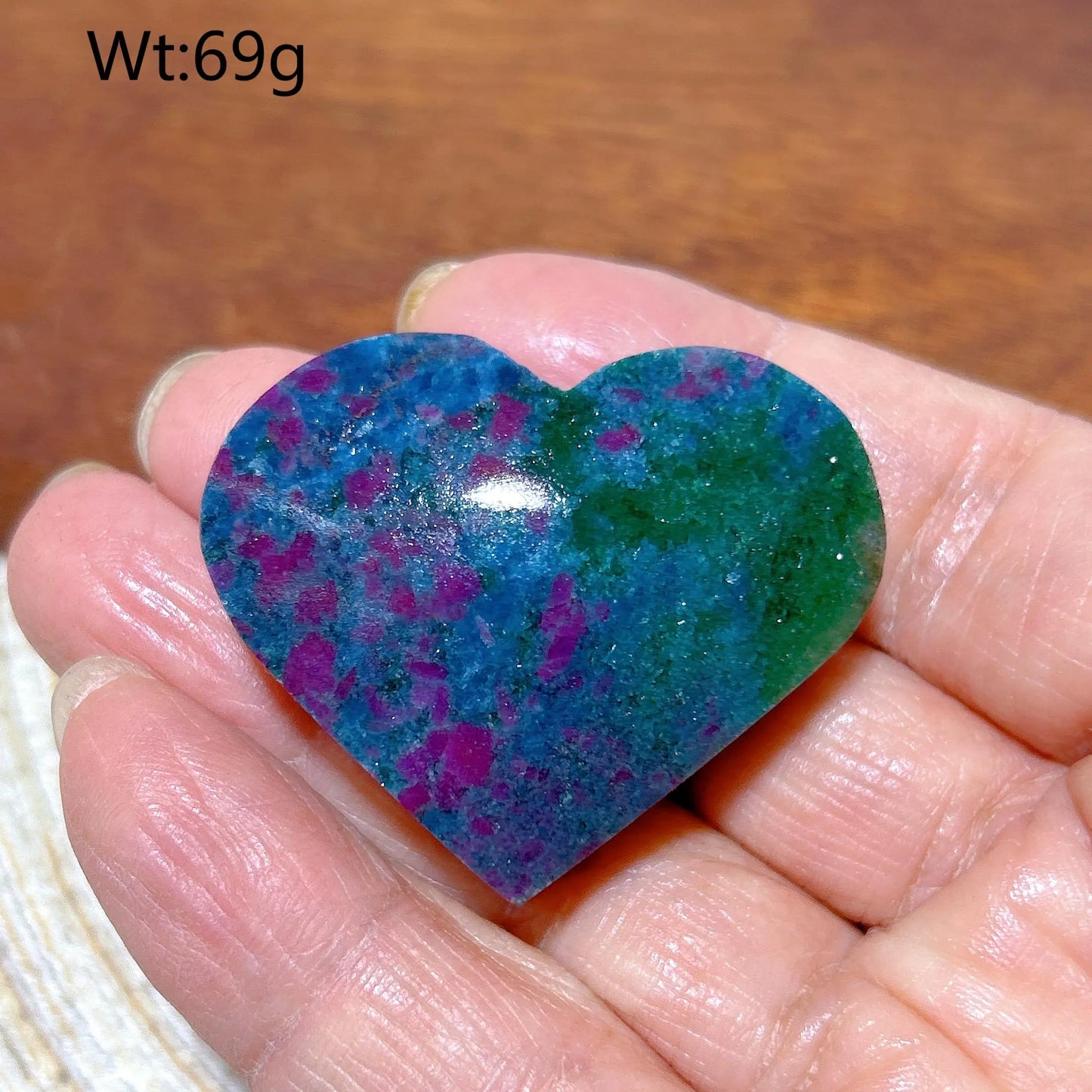 Blue Ruby Kyanite Heart-ToShay.org