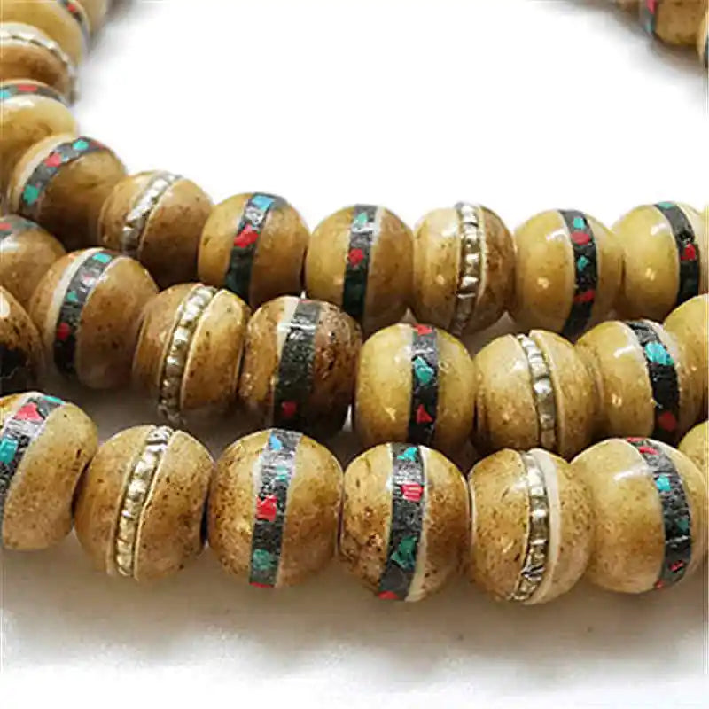 Brown Ox Bone Prayer Mala-ToShay.org
