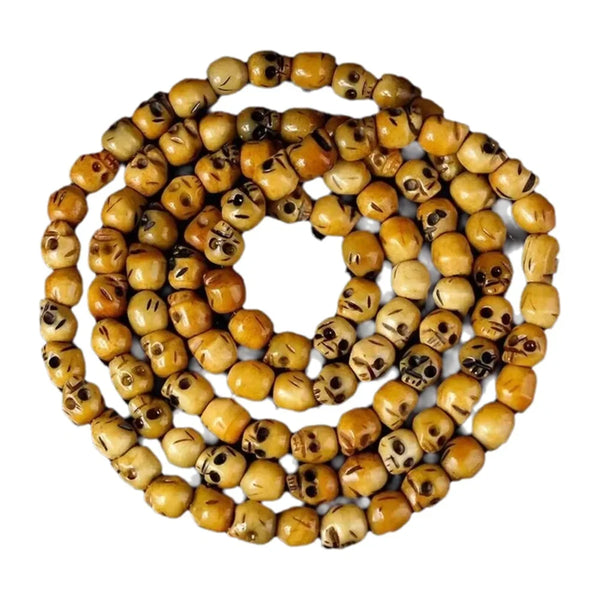 Yellow Cow Bone Skull Beads-ToShay.org