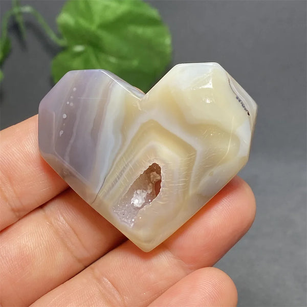 Blue Striped Agate Heart-ToShay.org