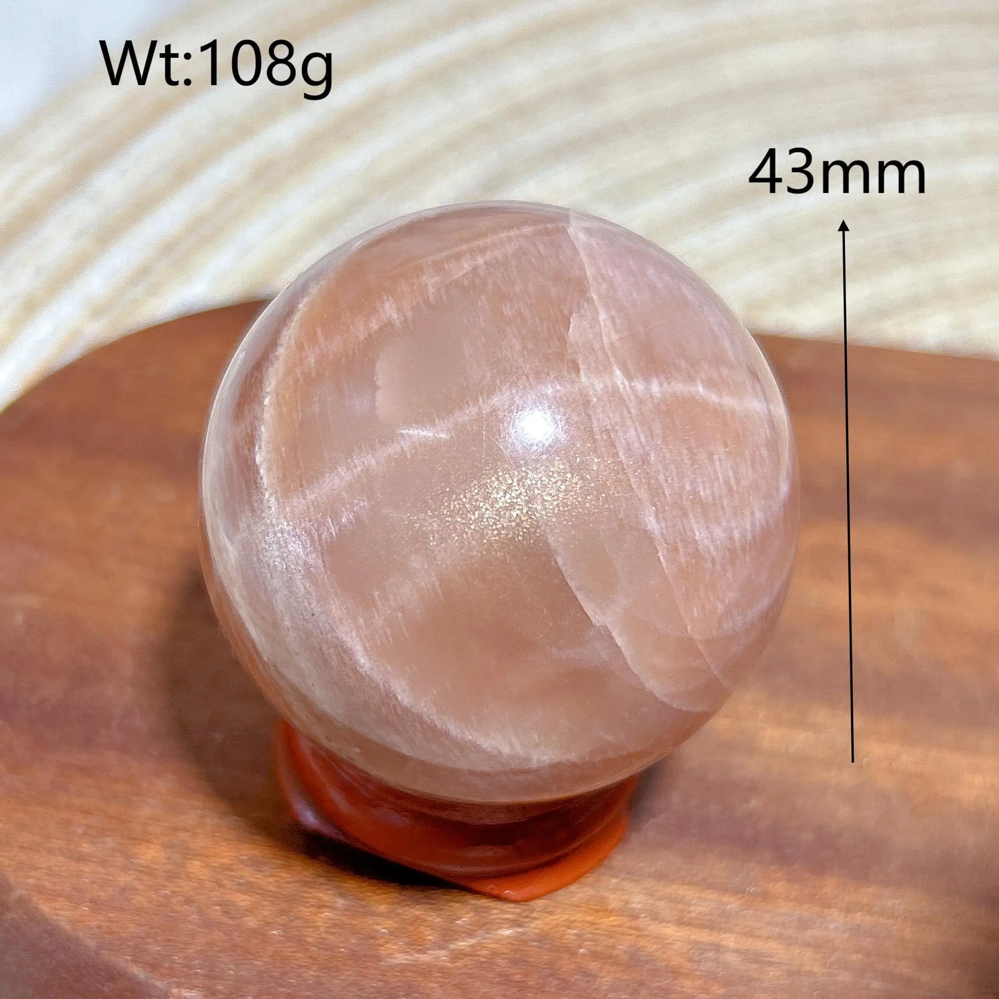 Pink Moonstone Ball-ToShay.org