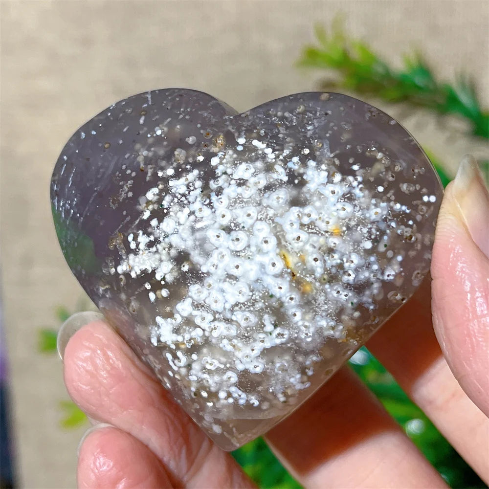 Yellow Hair Agate Heart-ToShay.org
