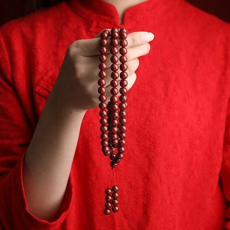 Red Cinnabar Prayer Beads-ToShay.org