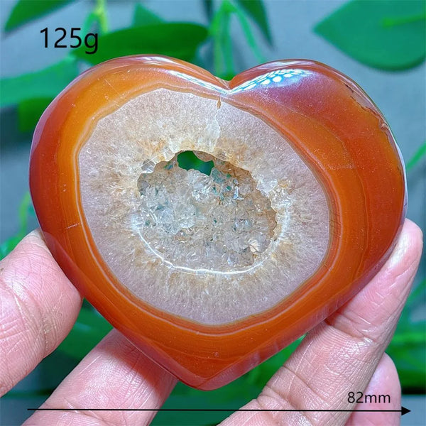 Orange Carnelian Druzy Heart-ToShay.org