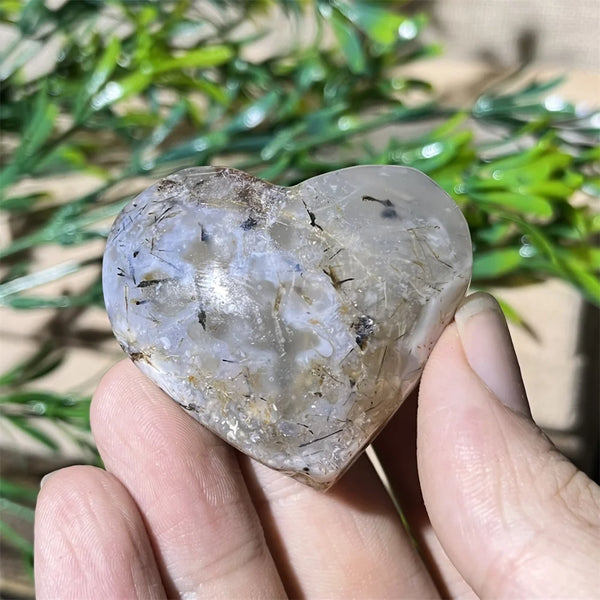 Yellow Hair Agate Heart-ToShay.org