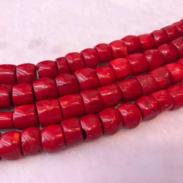 Red Coral Bucket Beads-ToShay.org