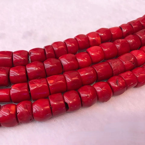 Red Coral Bucket Beads-ToShay.org