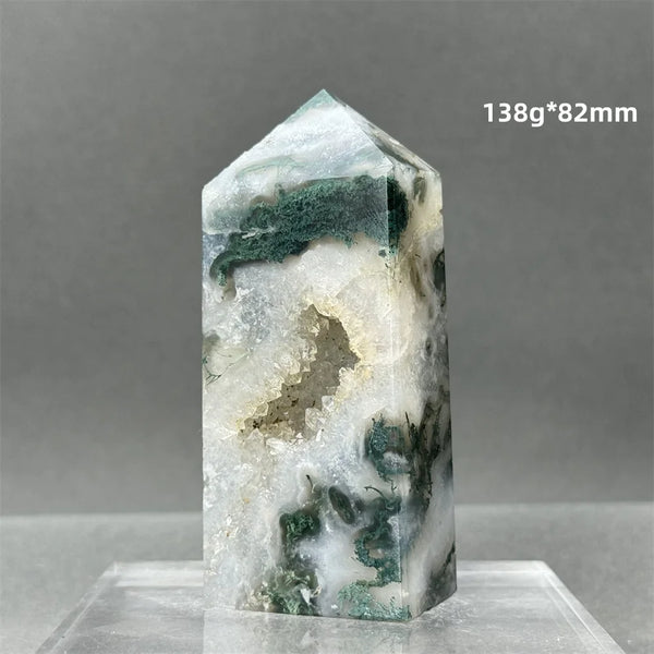 Green Aquatic Agate Tower-ToShay.org