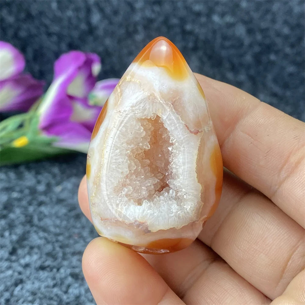 Red Agate Geode Crystal Egg-ToShay.org