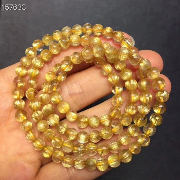 Gold Rutilated Wrap Bracelet-ToShay.org