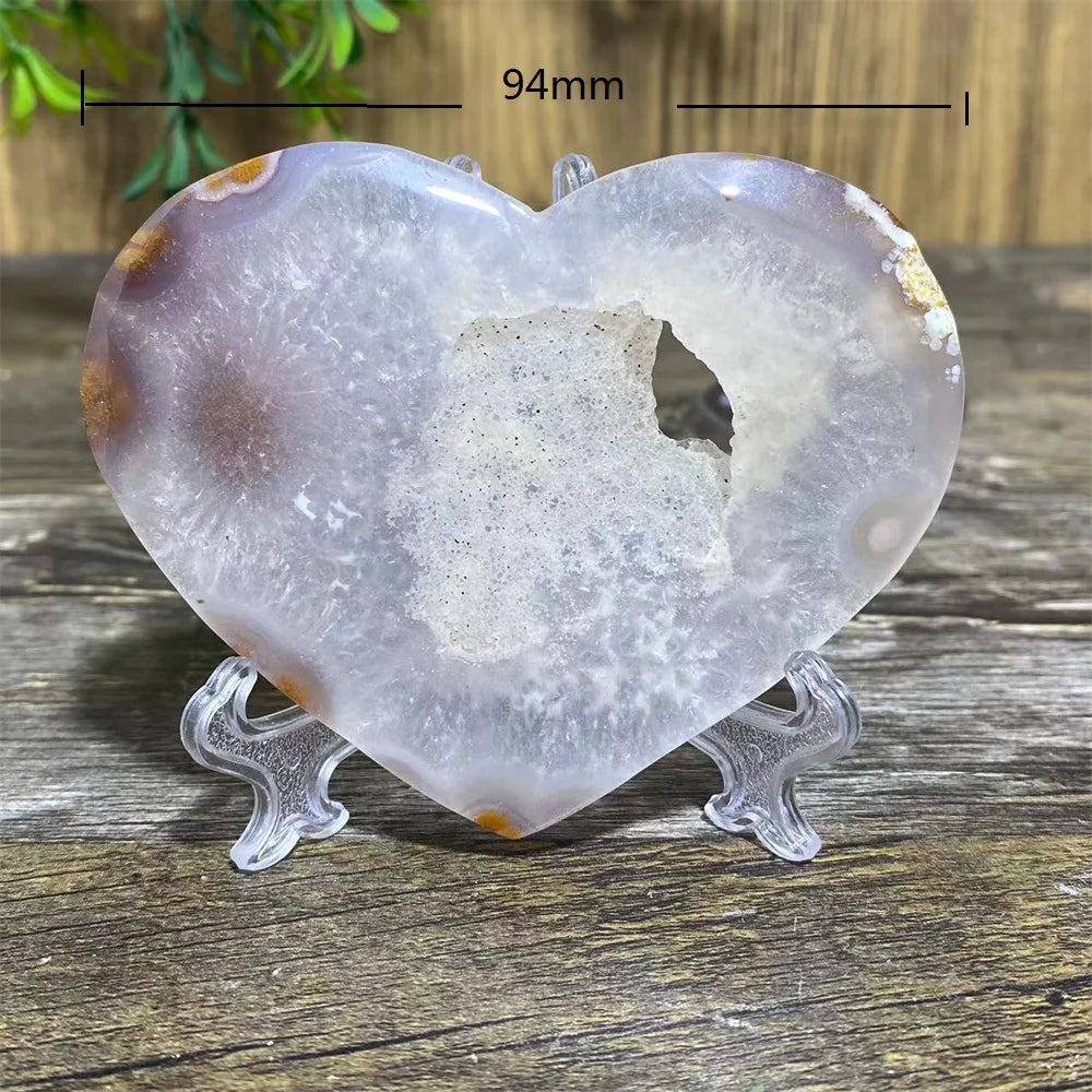 Grey Druzy Agate Heart-ToShay.org