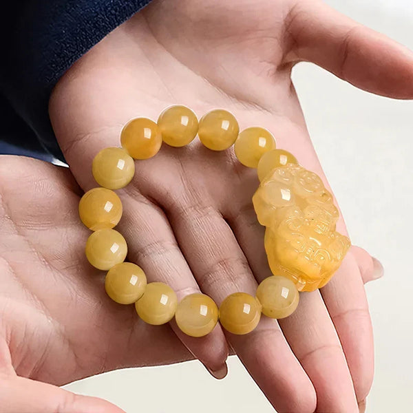 Yellow Jade Pixiu Bracelet-ToShay.org