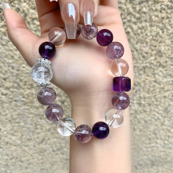 Purple Pink Crystal Bracelet-ToShay.org